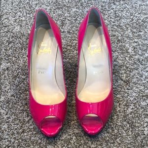 Louboutin peep toe pumps size 38